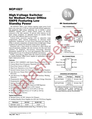 NCP1027P100G datasheet  